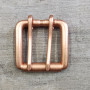 Пряжка 39 мм для ремня медная, с роликом два язычка M689
