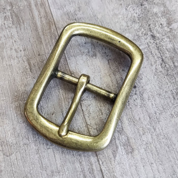 Пряжка 38 мм латунная с перекладиной Антик L-540