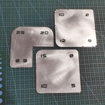 Шаблоны, набор 3 шт. с разными радиусами, нерж.сталь