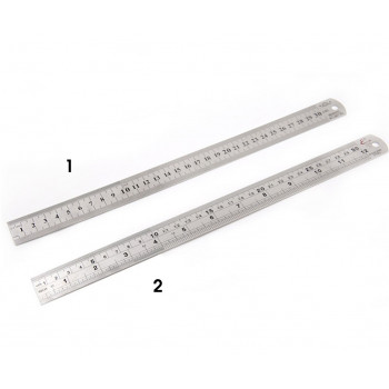 Линейка металлическая двусторонняя 30 см