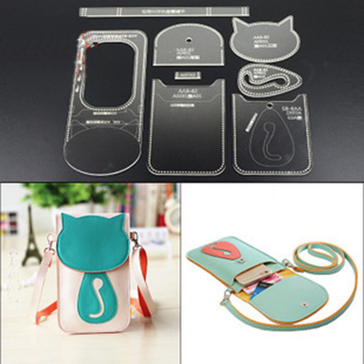 Шаблоны-лекала для сумочки с котиком AAB-82