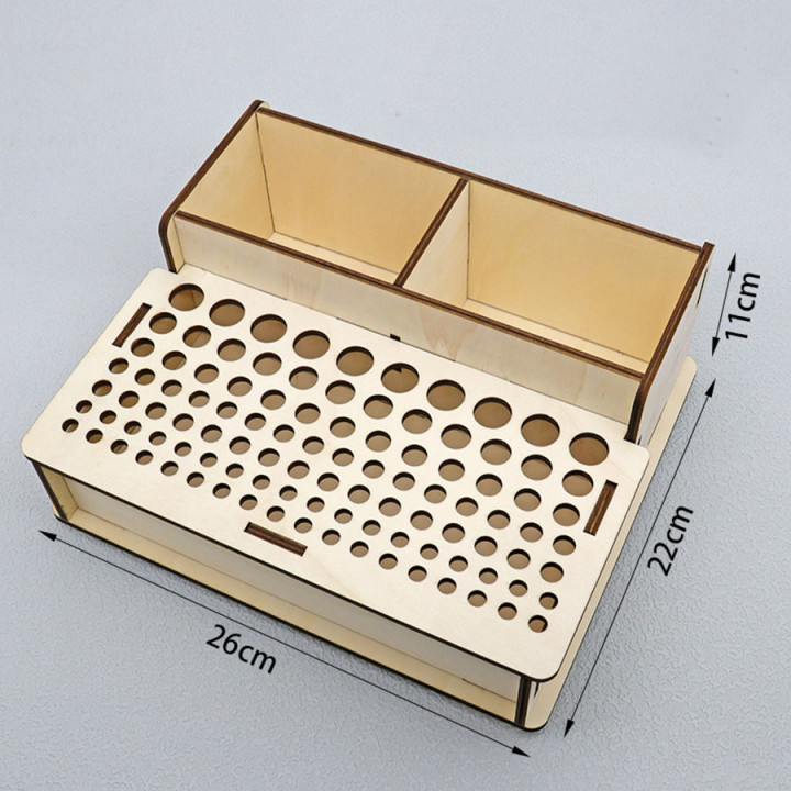 Органайзер для кожевенных инструментов 103 мест, дерево