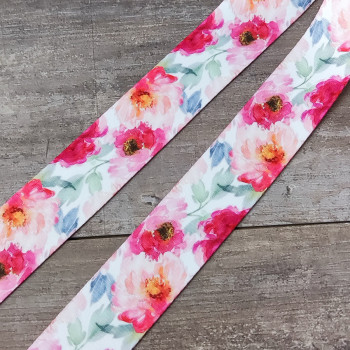 Лента ременная 38 мм Пионы пэ