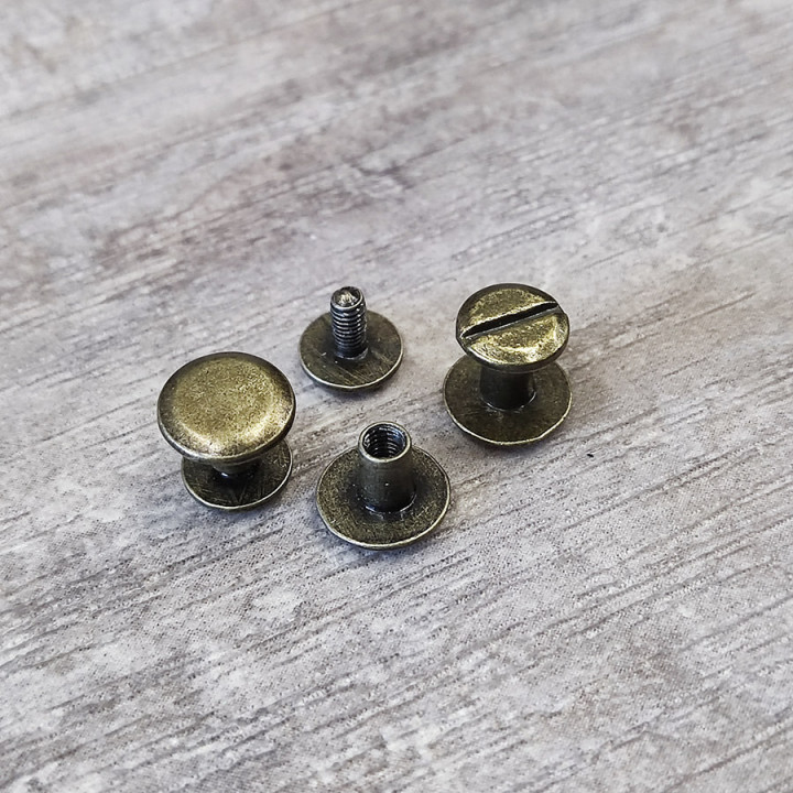 Винт ременной d=10 мм плоский, антик