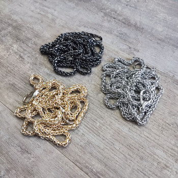 Цепь галантерейная 5 мм с карабином Капля 120 см