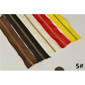 Молния металлическая №5 рулонная Латунная арт.437