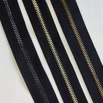 Молния металлическая №5 рулонная двухстороняя Цена за 10 см