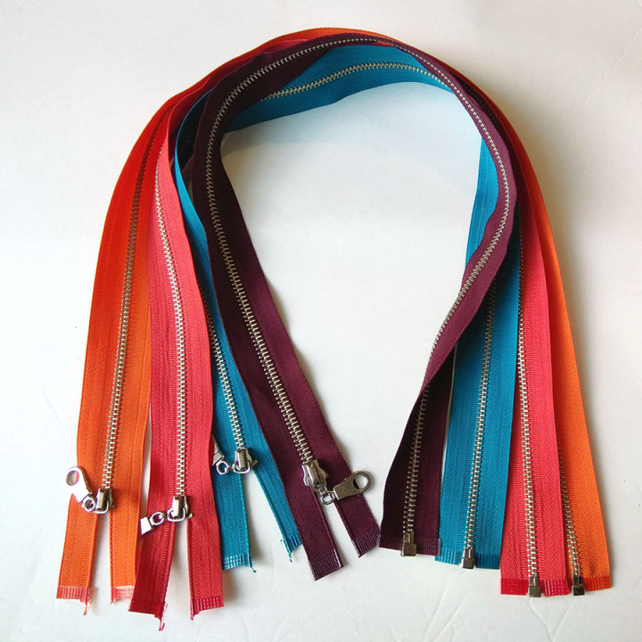 Молния металлич. № 4,5 разъемная 60 см Бирюза