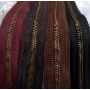 Молния металлическая №5 рулонная зубья под бронзу YKK