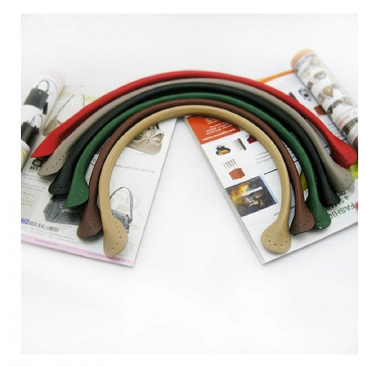 Ручки для сумки укрепленные 60 см эко-кожа Красные