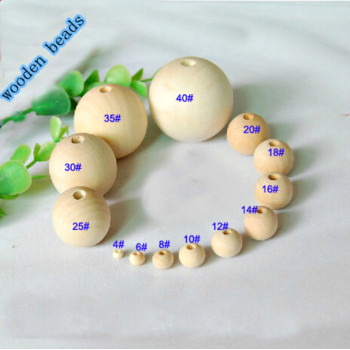 Бусины деревянные 4-40 мм