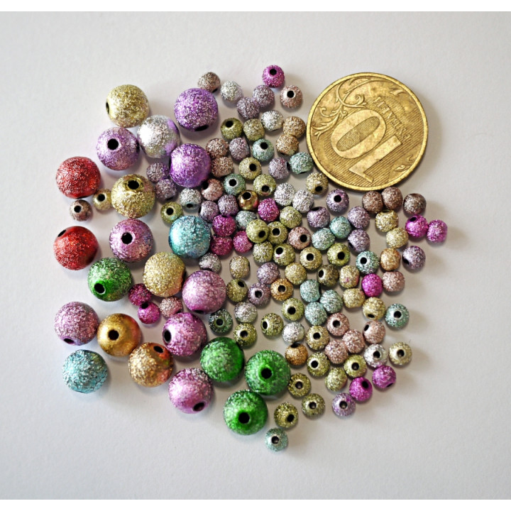 Бусины сахарные под металл Микс