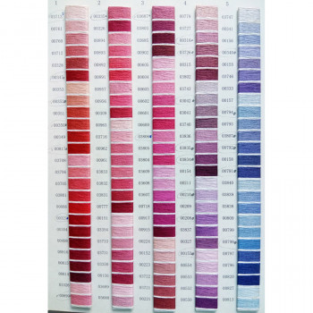 Нитки мулине 100% хлопок Красно-фиолетовая гамма