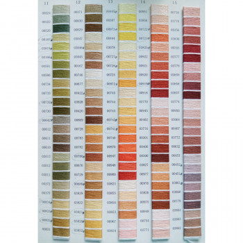 Нитки мулине 100% хлопок Желто-коричневая гамма