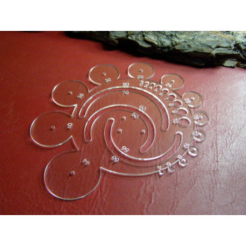 Шаблон-лекало большой Радиусы 