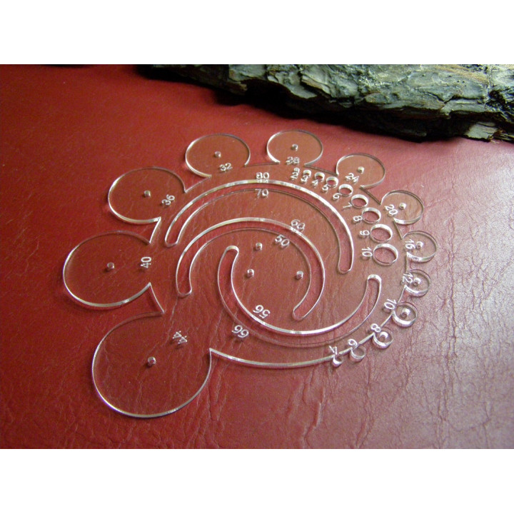 Шаблон-лекало большой Радиусы 