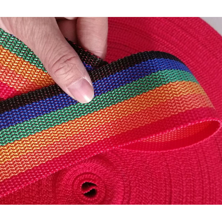 Лента ременная 32 мм разноцветная пэ