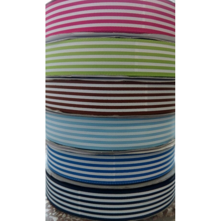 Лента репсовая 25 мм принт Полоска