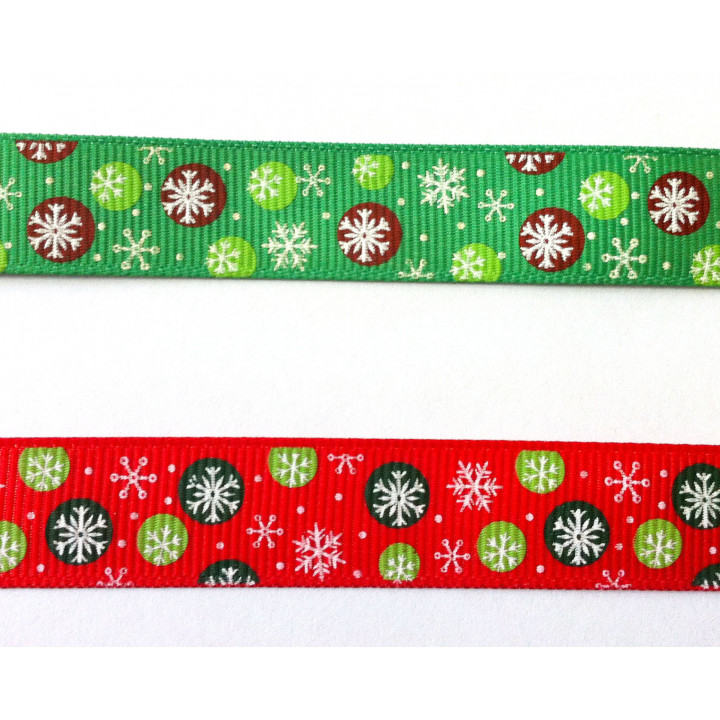 Лента репсовая 16 мм принт Новогодний