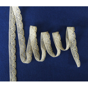 Тесьма хб Кружевная с люрексом 15 мм