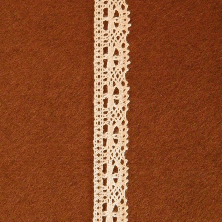 Кружево хб Бантики кремовое 15 мм