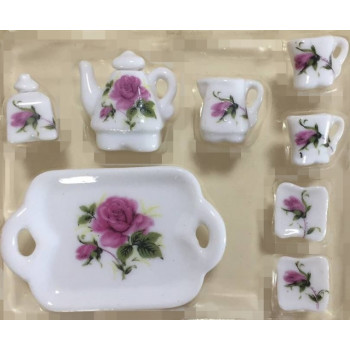 Фарфоровый чайный сервиз для кукол Разные на две персоны