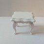 Столик деревянный для кукол Белый / Орех Миниатюра 1:12