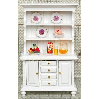 Шкаф для кукол с полками и ящиками Белый