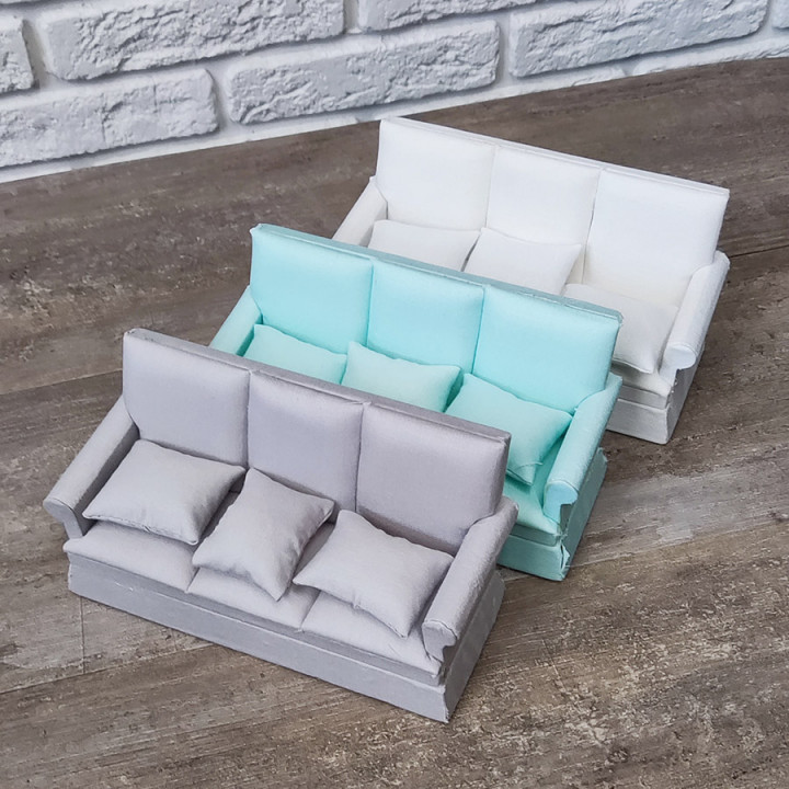 Диван для кукол 1:12 Разные цвета