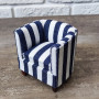 Кресло для кукол Синяя полоска