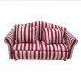 Мягкая мебель для кукол 2 кресла/диван Обивка полоска 