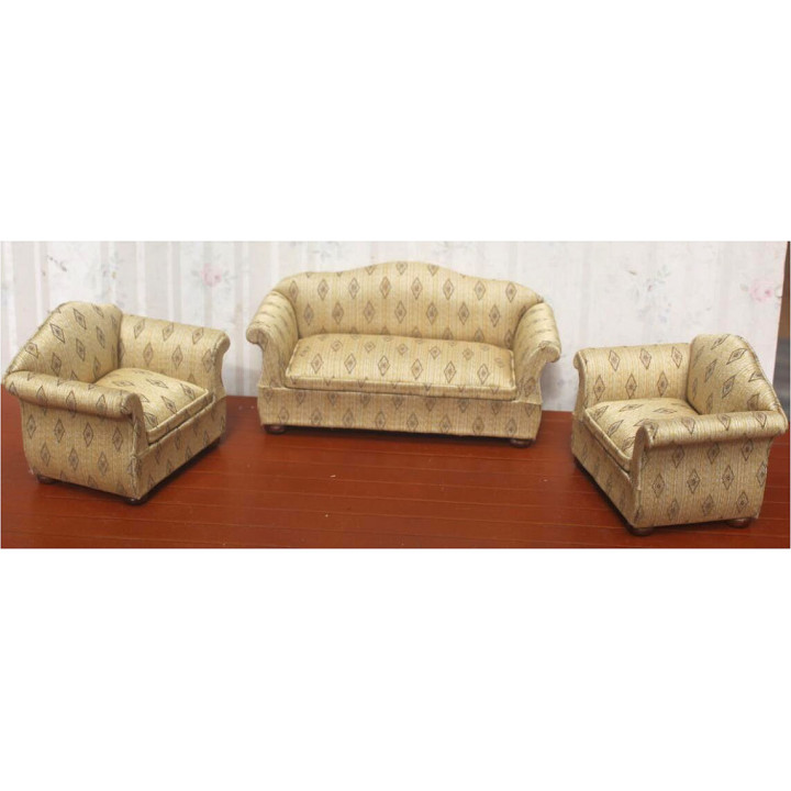 Мягкая мебель для кукол Обивка в золотистой гамме