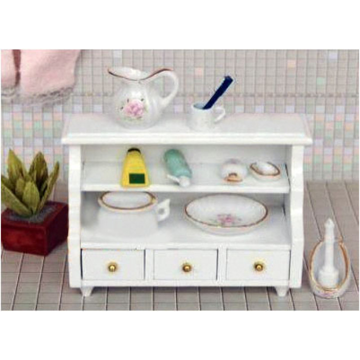 Полочка для кукол напольная белая