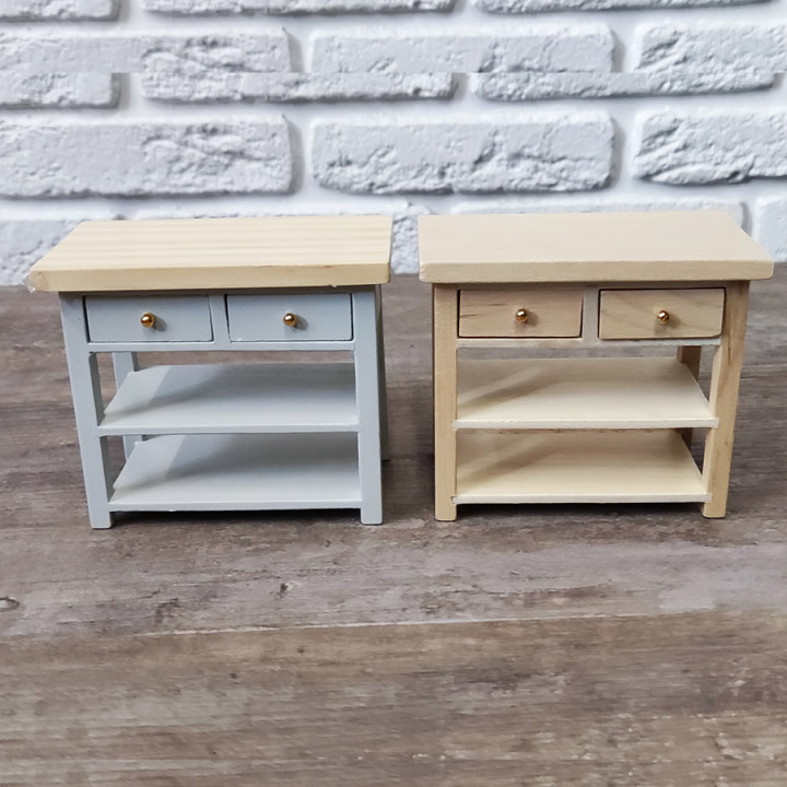 Стол для кукол кухонный с выдвижными ящиками