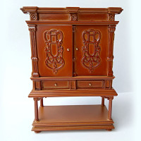 УЦЕНКА! Миниатюра для кукол Шкаф для кабинета Орех