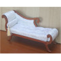Миниатюра для кукол Козетка белая с валиком Орех