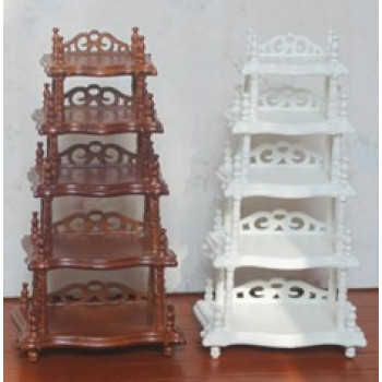 Миниатюра для кукол Этажерка с резьбой
