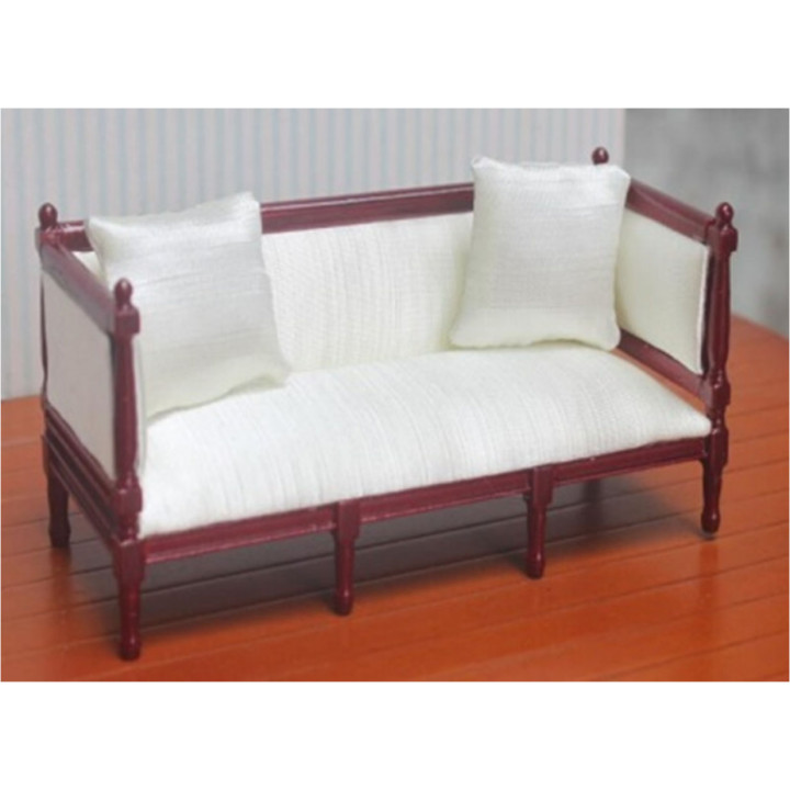 Миниатюра для кукол Диван с подушками шампань