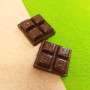 Плитка шоколада  25х25 мм для кукол Миниатюра 1:6