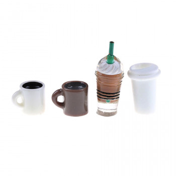 Кофейные напитки для кукол 4 шт.