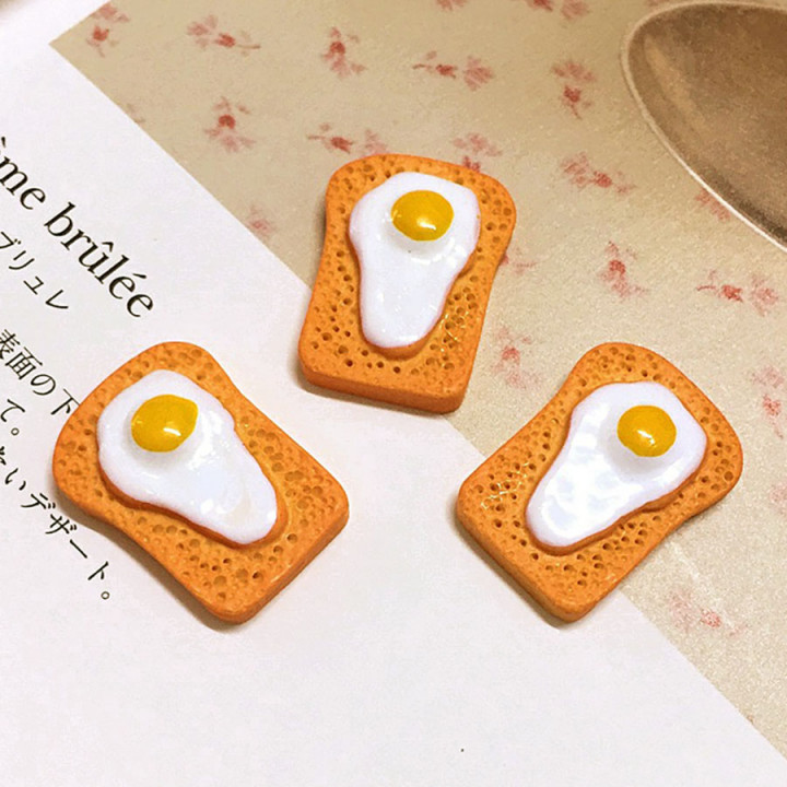 Яичница на тосте кукольная Миниатюра 1:12