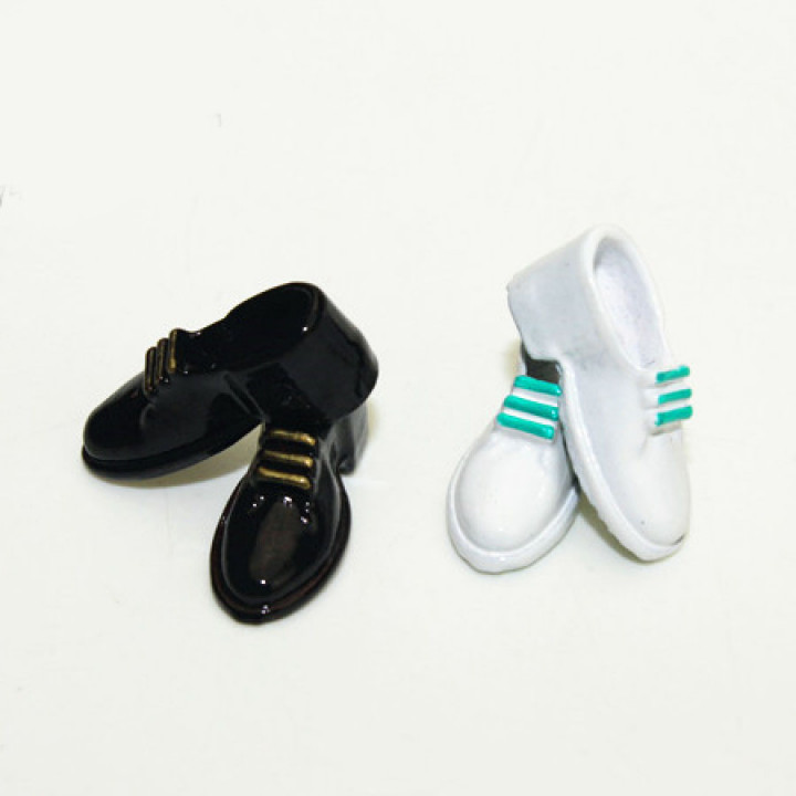 Ботинки мужские для кукол Миниатюра 1:12