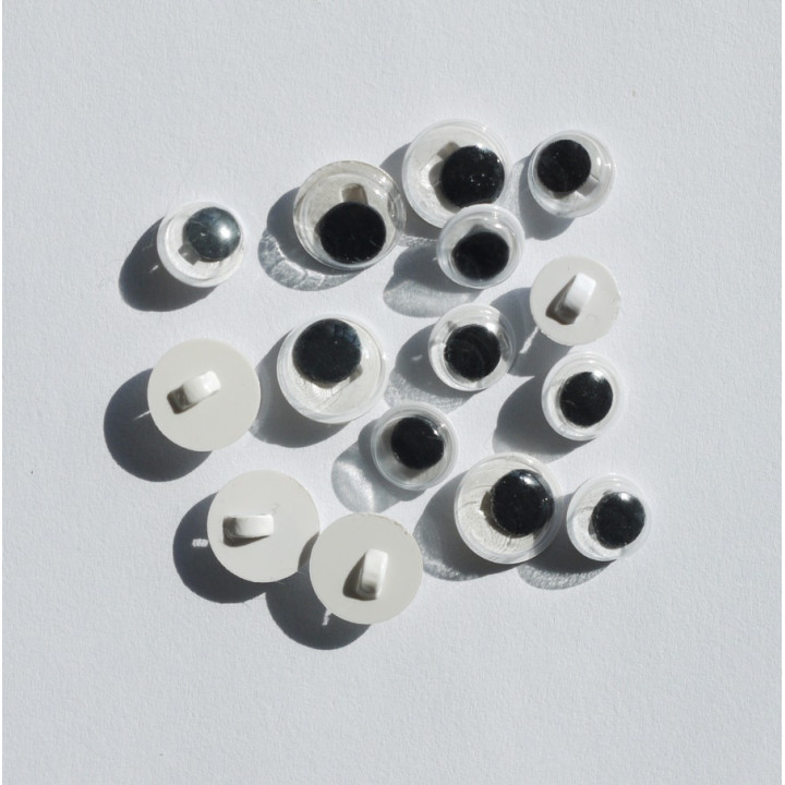 Глазки черно-белые пришивные для игрушек 2шт
