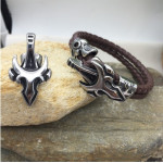 Браслеты из кожаных шнуров