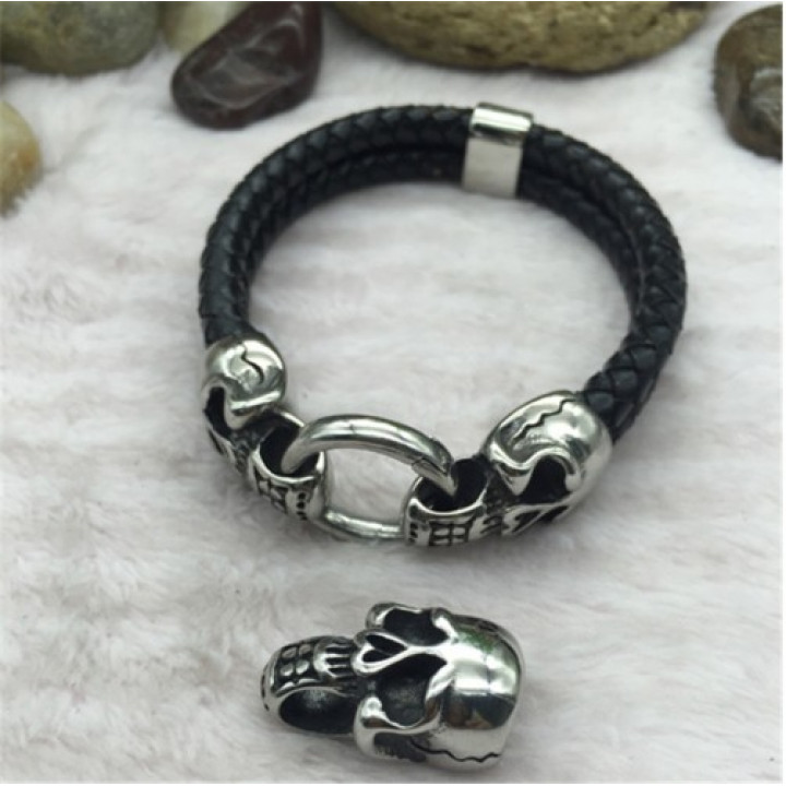 Концевик 8 мм Череп Сталь, 2 шт  