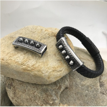 Бусина 12х6 мм Шипы Сталь