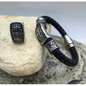 Бусина 8 мм для браслетов Геральдический крест