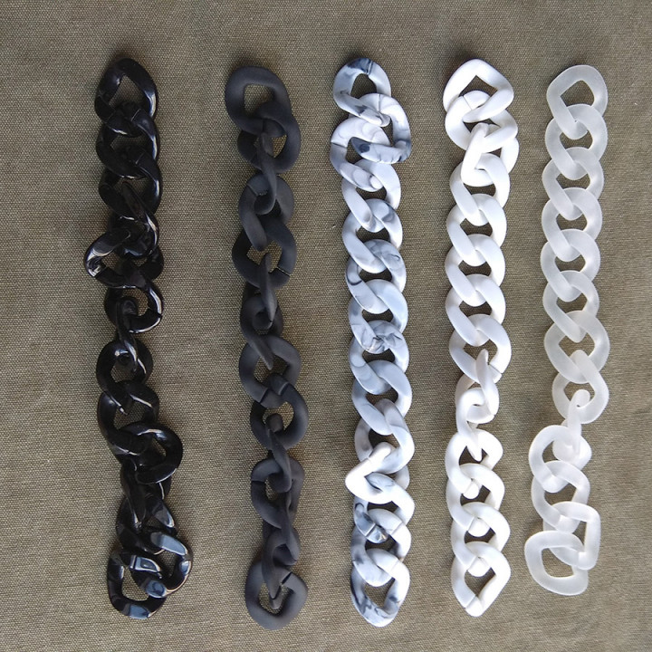 Ручка-цепь пластиковая для сумки 30 см