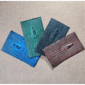 Кожа Крс в формате 18,5*10,5 см с тиснением голова крокодила