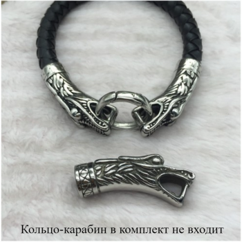 Концевик 8 мм Голова дракона Сталь, 2 шт 